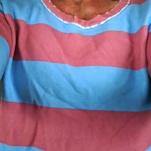 Frank & Eileen tee lab 🟥🟦 striped sweatshirt